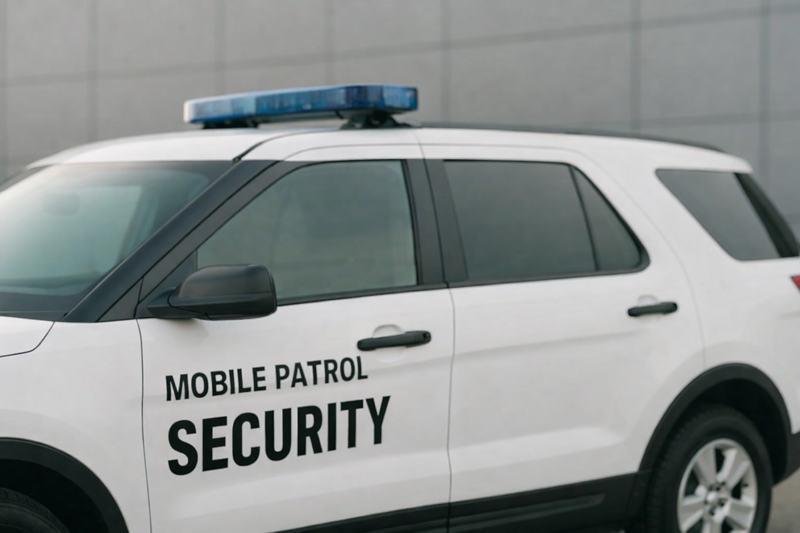 Mobile patrol security vehicle on duty – Yellowstone Security Services